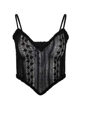 TIGER MIST Lace Crop Corset Top Size Small